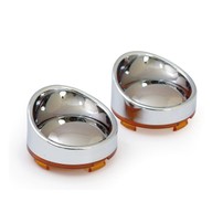 TURN SIGNAL LENS WITH VISOR  AMBER/MIRRORED LENS  505103