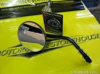 CUSTOM 3 INCH BOLT-ON MIRROR BLACK; ROUND; SHORT STEM  906013